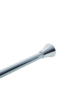 Adjustable Curtain Tension Shower Rod and Hooks, Set of 13, 42" - 72"