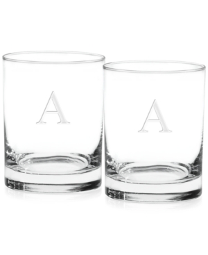 Monogram Double Old Fashioned Glasses Set of 2