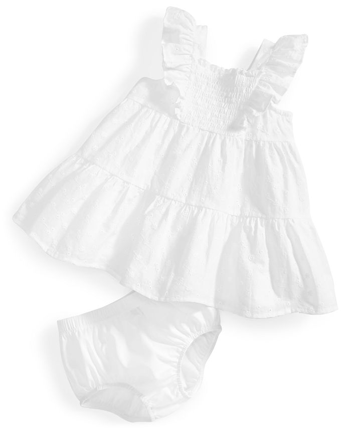 First Impressions Baby Girls Eyelet Dress Set, Created for Macy's - Macy's