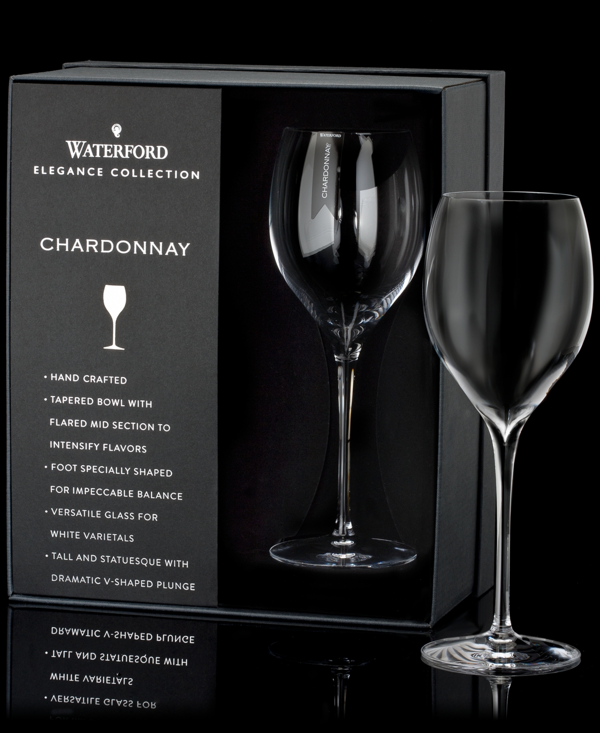 Waterford Elegance Set Of 2 Fine Crystal Pinot Noir Glasses In Clear