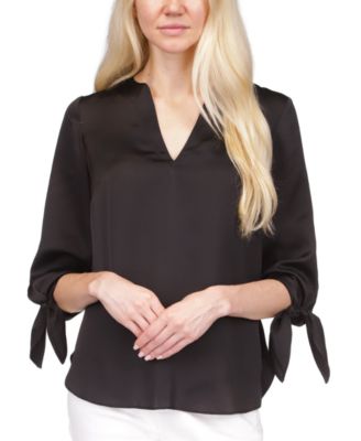 Michael Kors Drape-front Tie Sleeve Blouse popular (S)