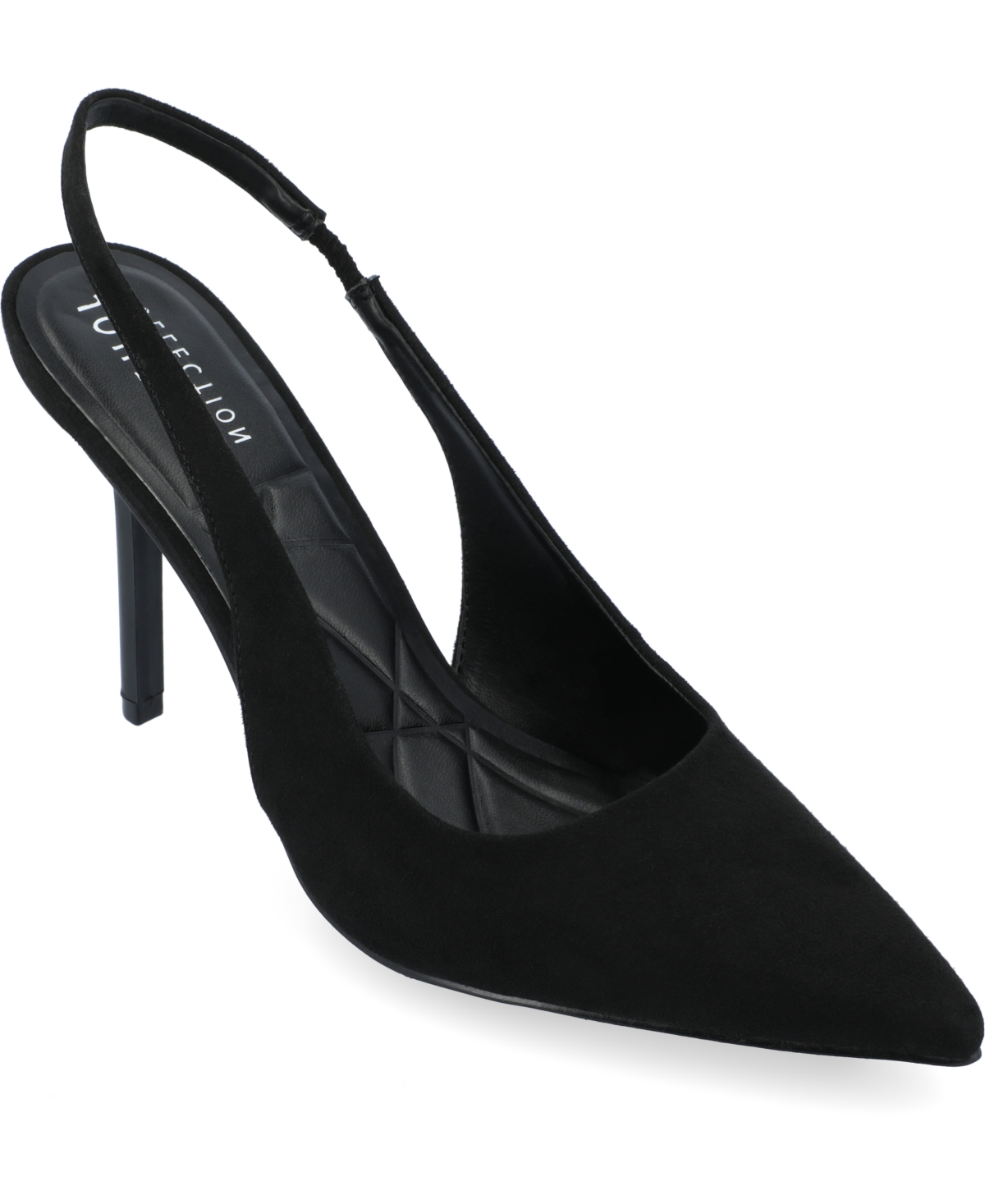 Shop Journee Collection Women's Elenney Pointed Toe Slingback Pumps In Black
