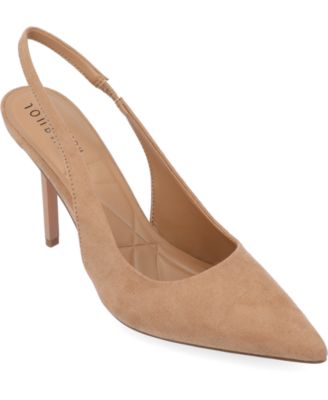 Journee Womens Elenney Mid Heel Pointed Toe Pumps