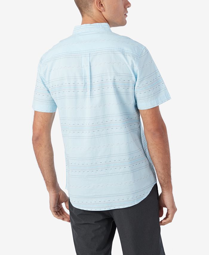 O'Neill Men's Seafaring Stripe Short Sleeve Standard Shirt - Macy's