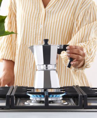 Italian Moka Pot 6 Cup Capacity Stovetop Aluminium Espresso Maker