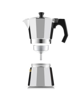 Italian Moka Pot 6 Cup Capacity Stovetop Aluminium Espresso Maker