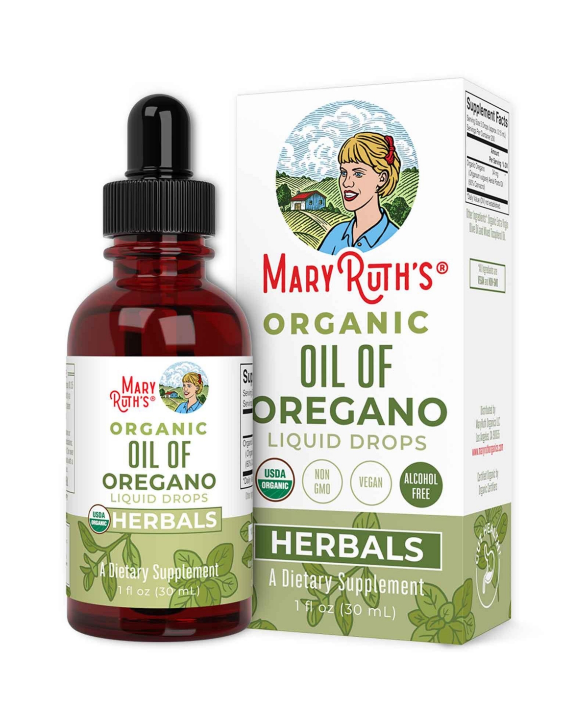 MaryRuth s | USDA Organic Oil of Oregano Liquid Drops | Herbal Blend for Digestive Health & Immune Support | Vegan Non-GMO | 1 fl oz / 30ml