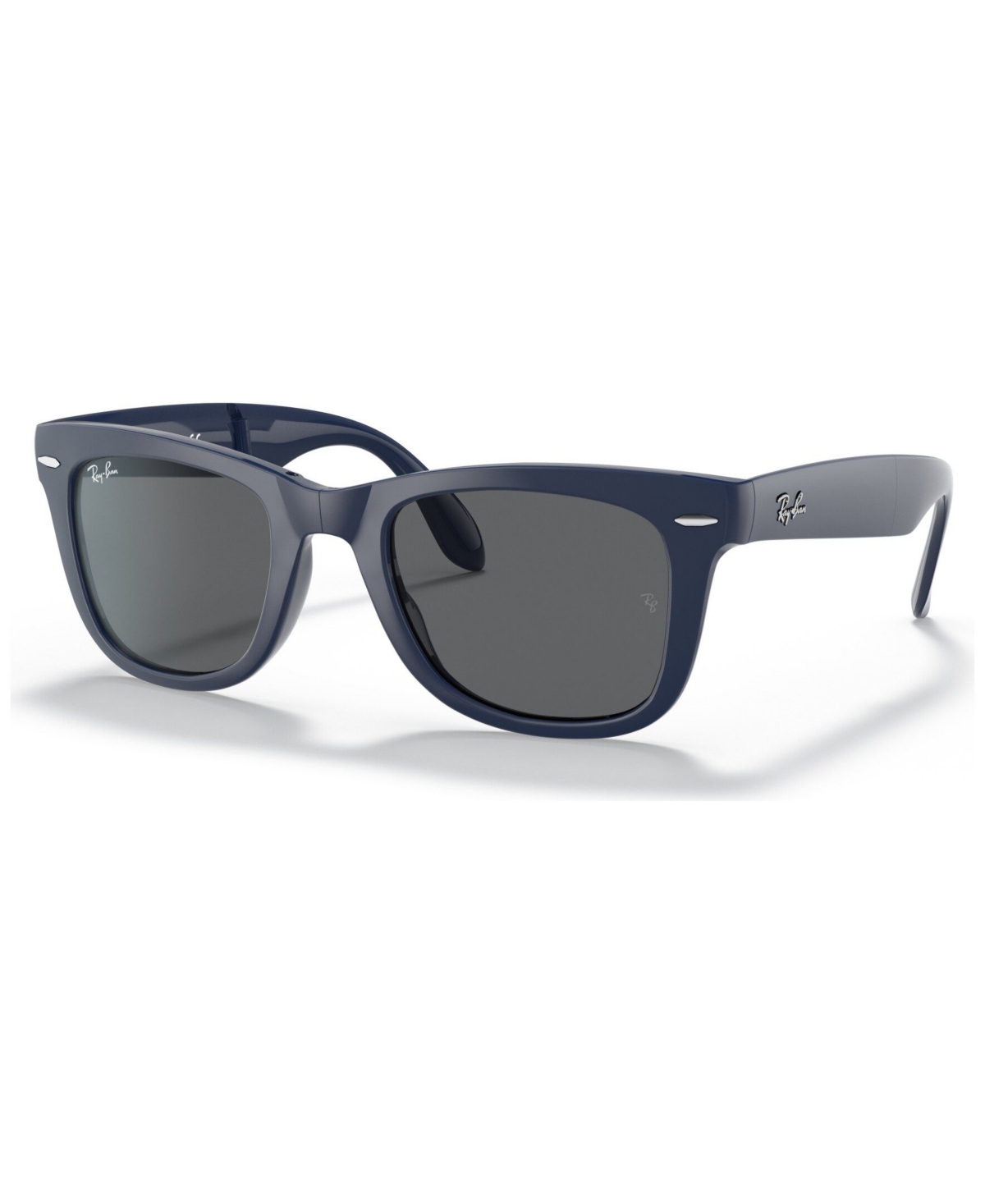 Ray Ban Sunglasses, Rb4105 Folding Wayfarer In Blue,dark Grey