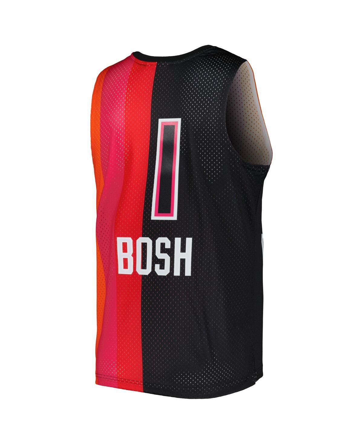 Men's Mitchell & Ness Chris Bosh Red Miami Heat Hardwood Classics 2011-12 Split Swingman Jersey - Red