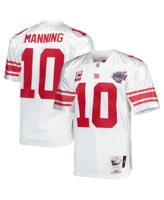 Men's Mitchell & Ness Eli Manning White New York Giants Super Bowl