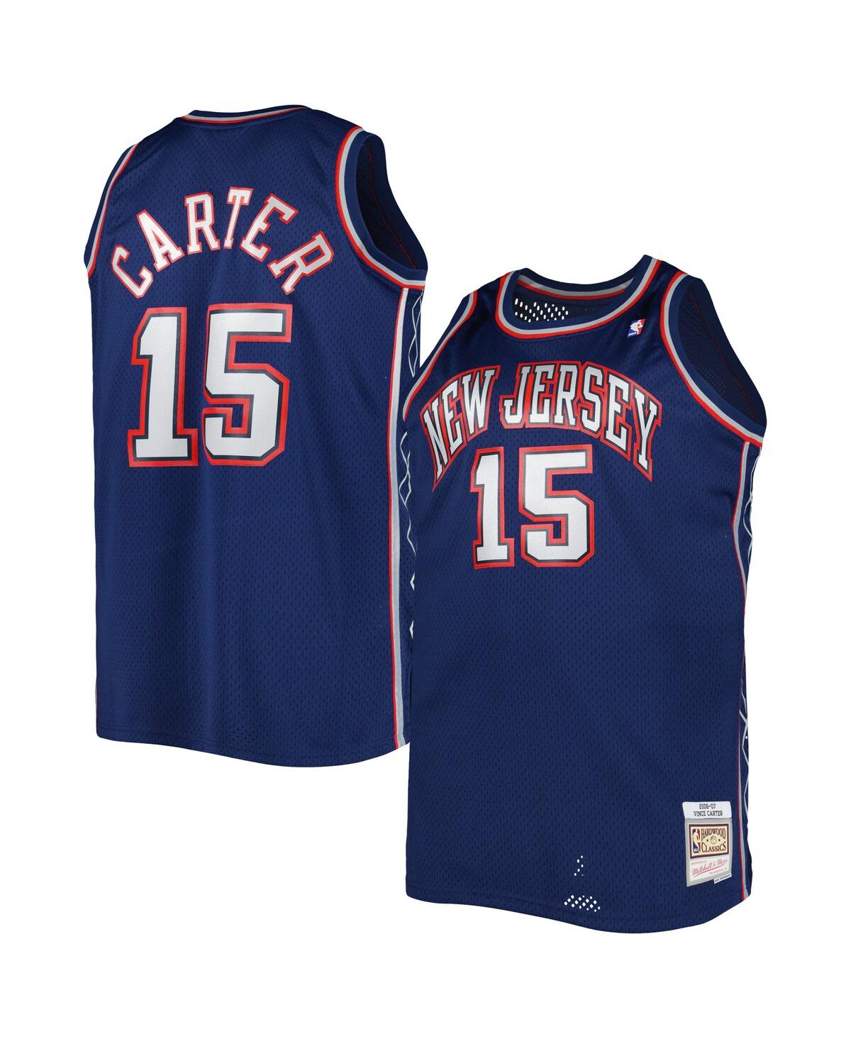 Men's Mitchell & Ness Vince CarterNew Jersey Nets Big and Tall Hardwood Classics 2006-07 Swingman Jersey - Navy