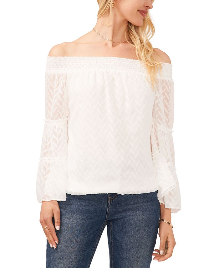 Off the shoulder discount bell sleeve top