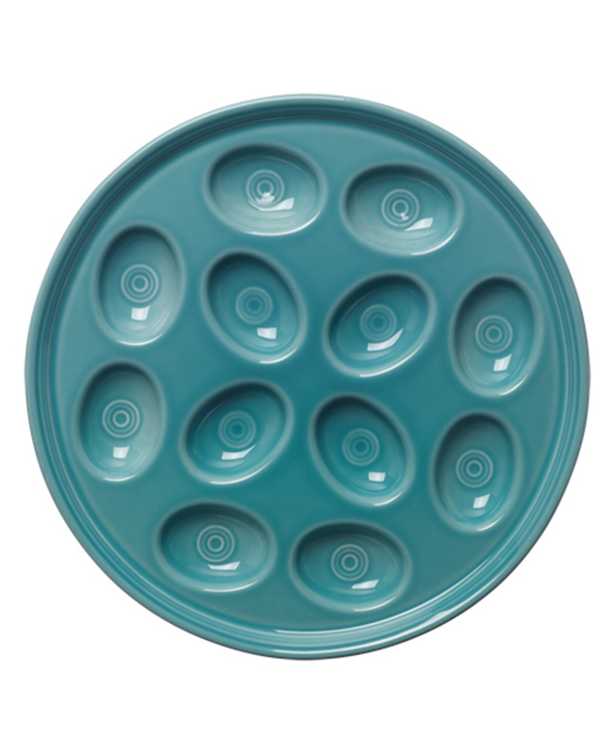 Fiesta Egg Plate In Turquoise