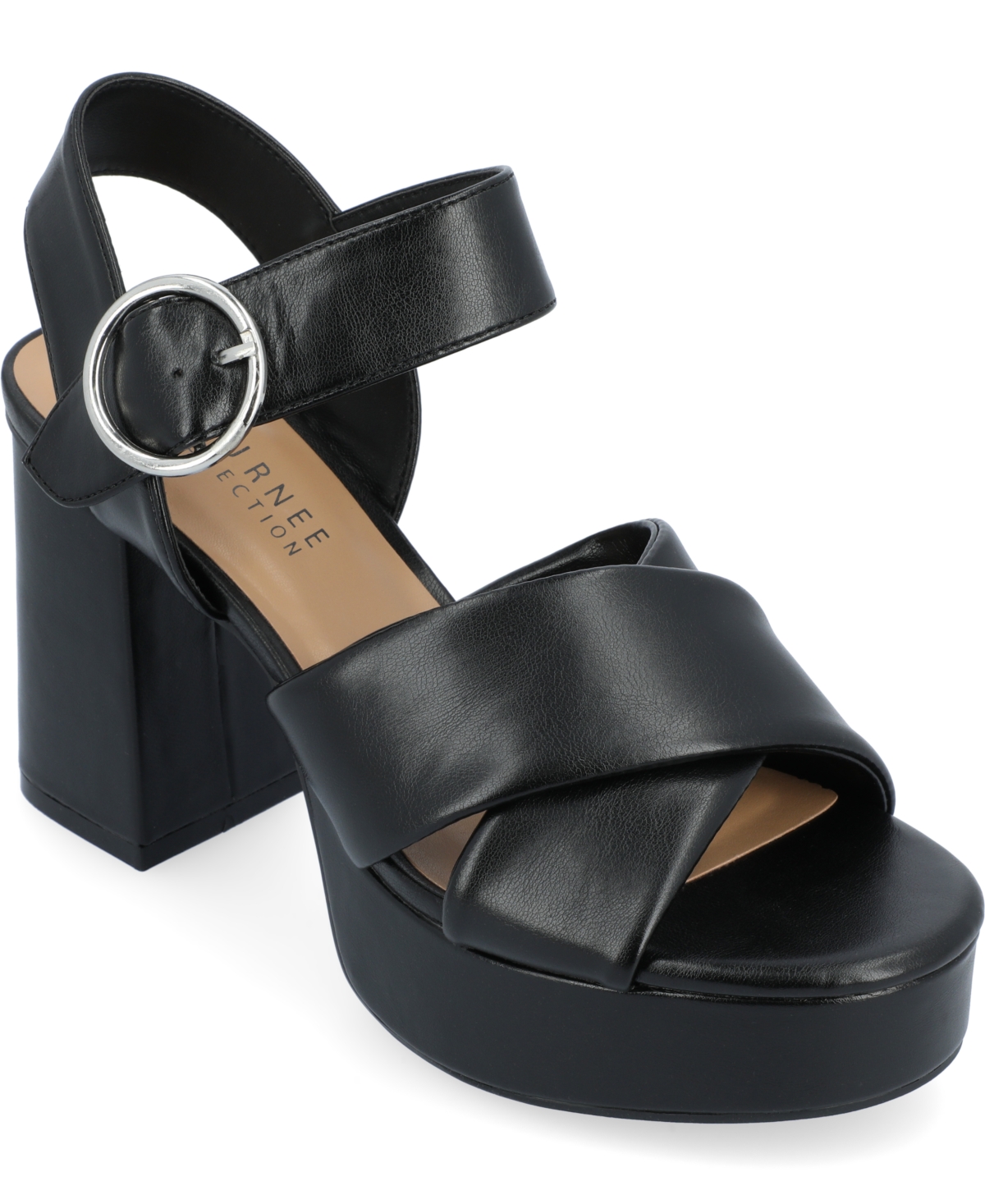 Journee Collection Women's Akeely Platform Sandals In Black
