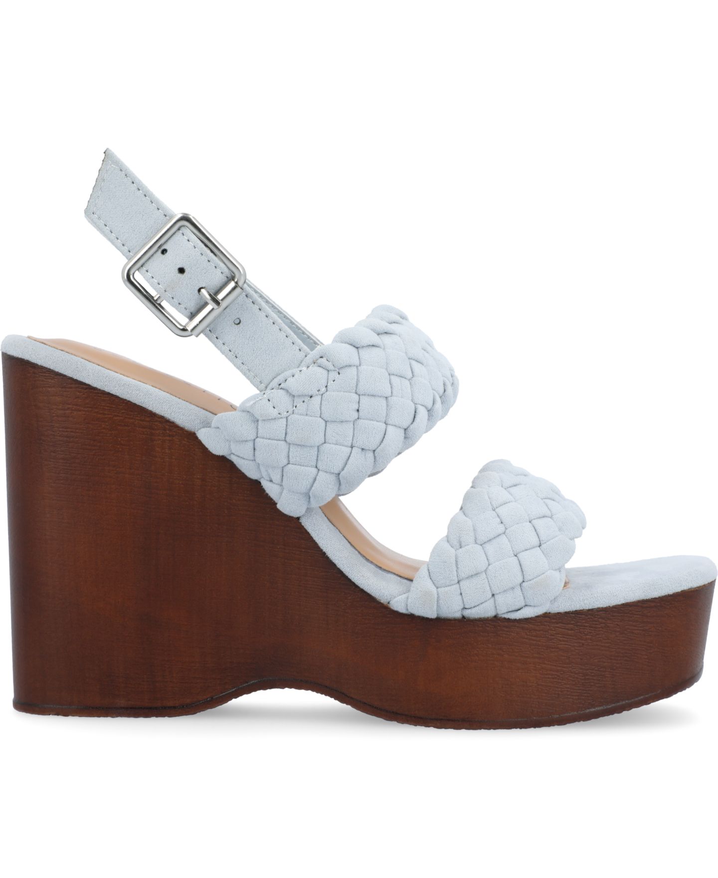 Женские сандалии Journee Collection Ayvee Platform Wedge, цвет: Синий — фото 2