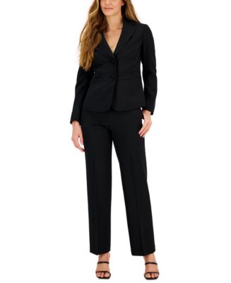 Le Suit Crepe Two-Button Blazer & Pants, Regular and Petite Sizes - Macy's