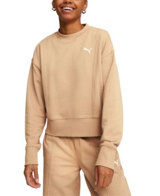 tan crew neck sweatshirt