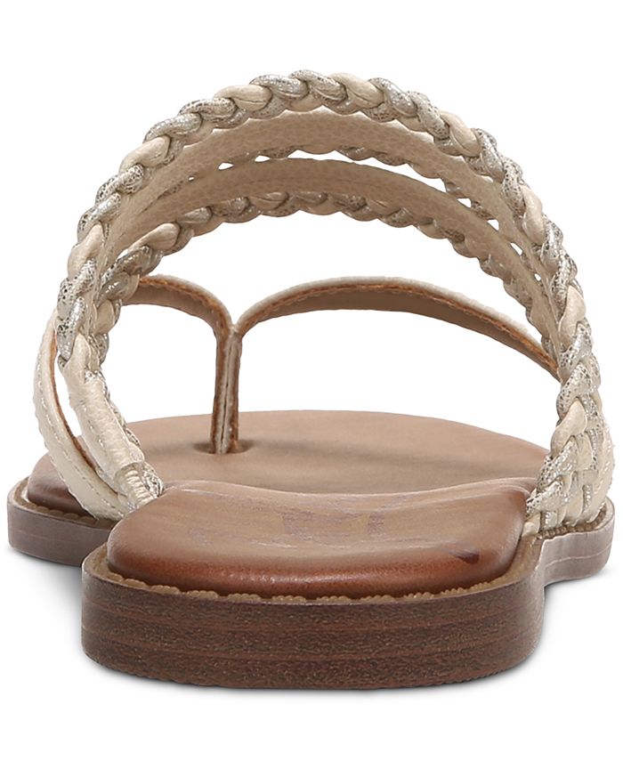 Zodiac Women's Cary Braided Strappy Thong Flip Flop Slide Sandals