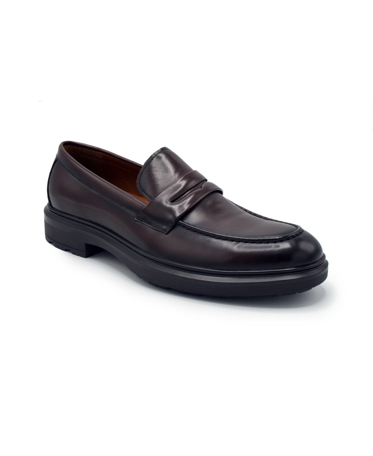 Aston Marc Men's Tuscan Penny Loafer Dress Shoes In Brown