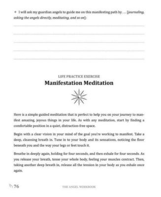 The Angel Workbook: A Practical Guide to Interpreting Divine Messages - Includes Angel Numbers, Vibration-Raising Meditation, Spiritual Journaling, and More! by Annie Burdick