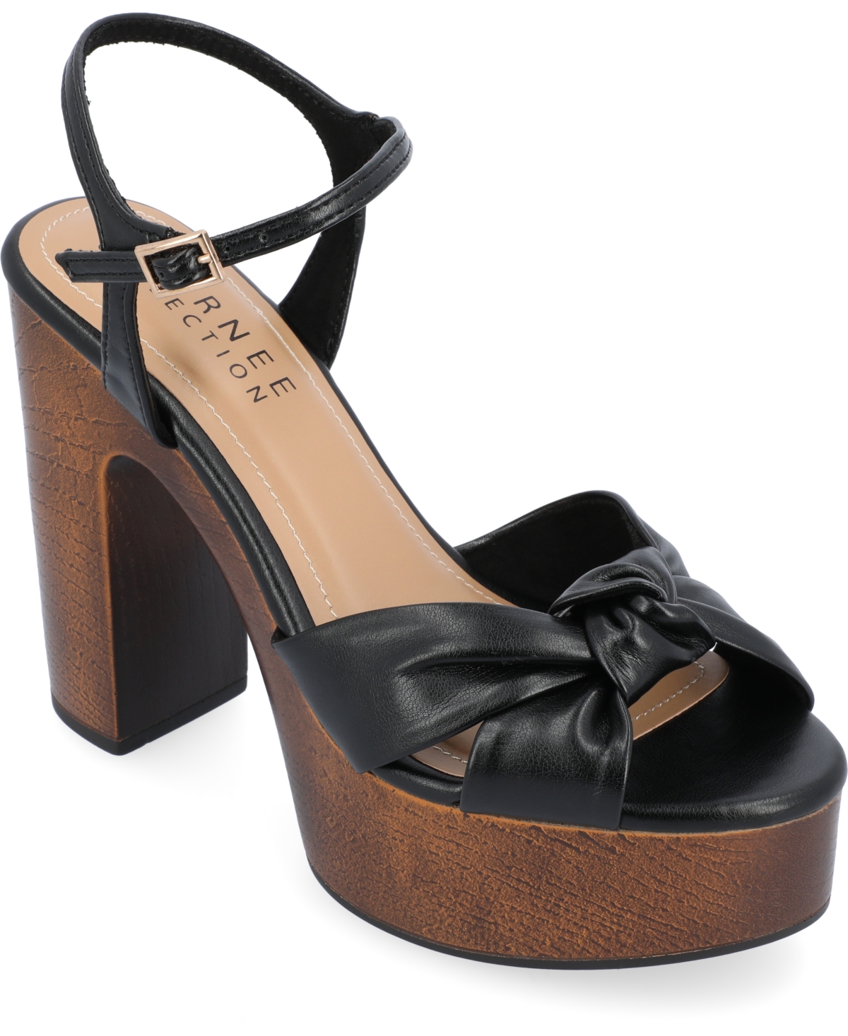 Shop Journee Collection Women's Lorrica Platform Sandals In Black