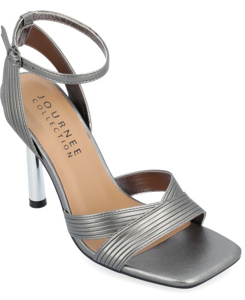 Женские сандалии Journee Collection Annett Stiletto Dress Sandals, цвет: Оловянный