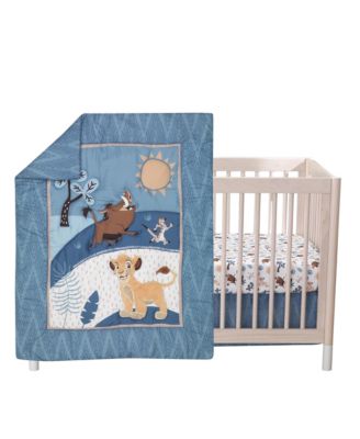 Disney Baby Lion King Adventure Blue 3-Piece Crib Bedding Set by