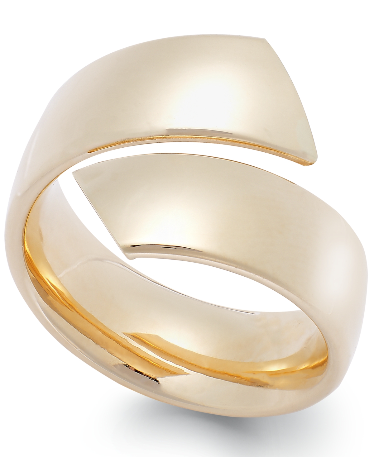 Bypass Ring in 14k Yellow Gold and 14k White Gold - White Gold