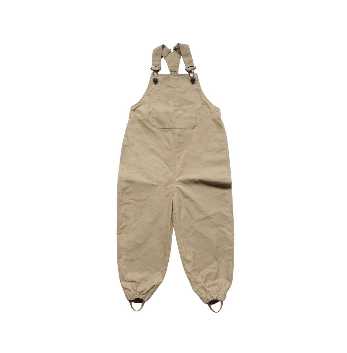 The Simple Folk Toddler Boy And Toddler Girl Wind-proof And Water-resistant Linen Element Overall In Khaki
