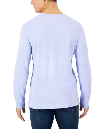 Club Room Men's V-Neck Long Sleeve T-Shirt, Created for Macy's ...