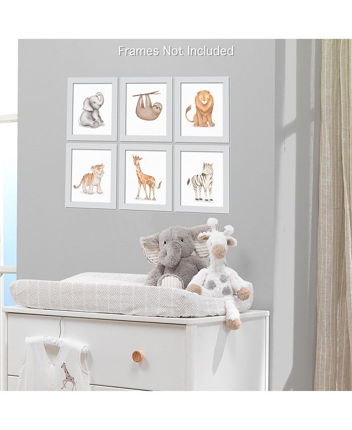 Lambs & Ivy Watercolor Safari Jungle Animals Unframed Nursery/Child
