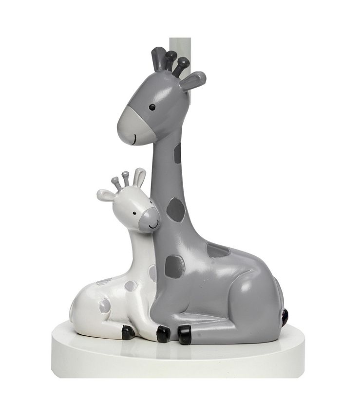 Lambs & Ivy Jungle Friends White/Gray Giraffe Nursery Lamp with Shade