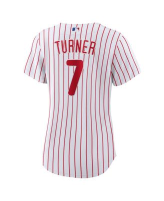 Women's Trea Turner White Philadelphia Phillies Home Replica Player Jersey