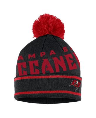 Women's Black Tampa Bay Buccaneers Double Jacquard Cuffed Knit Hat with Pom and Gloves Set