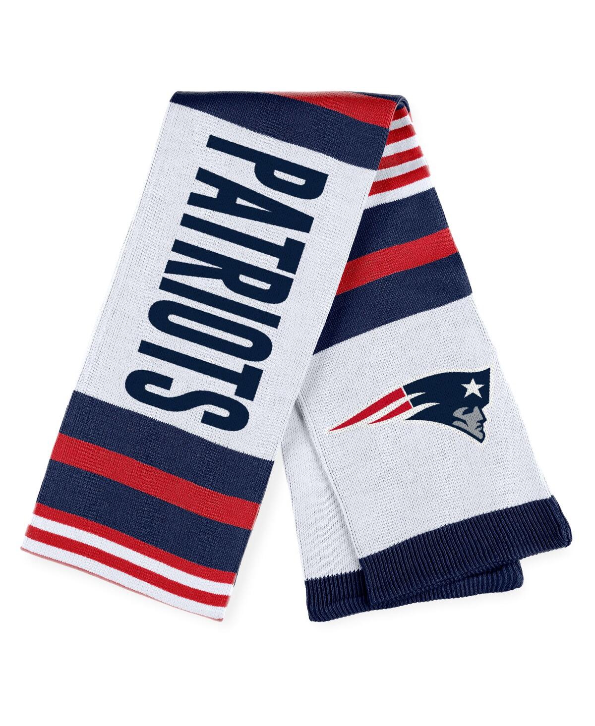 Wear By Erin Andrews Women's  New England Patriots Jacquard Striped Scarf In Multi