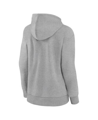 Women's Heathered Gray Cleveland Browns Checklist Crossover V-Neck Pullover Hoodie