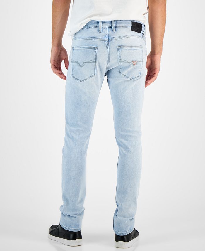 GUESS Men's Light-Wash Slim Tapered Fit Jeans - Macy's