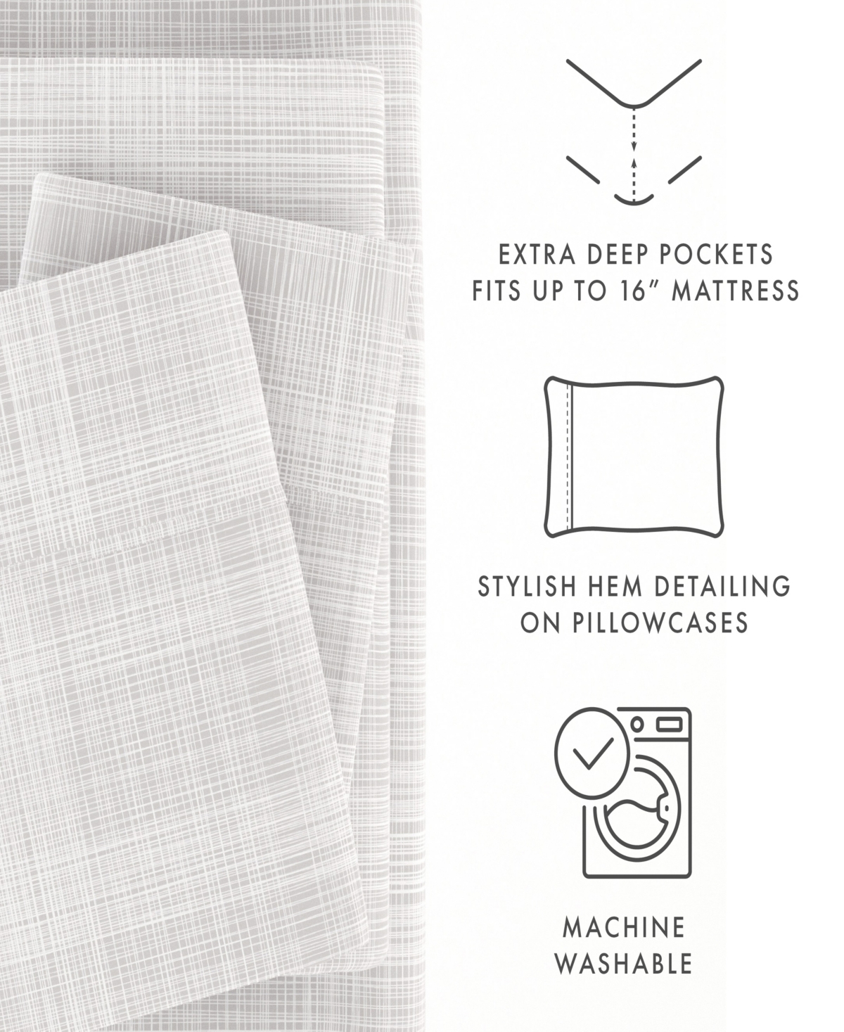 The Timeless Classics by Home Collection Premium Ultra Soft Pattern 4 Piece Bed Sheet Set -