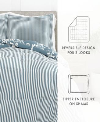 Ultra Soft Daisy Medallion Reversible 3- Pc. Comforter Set, Queen