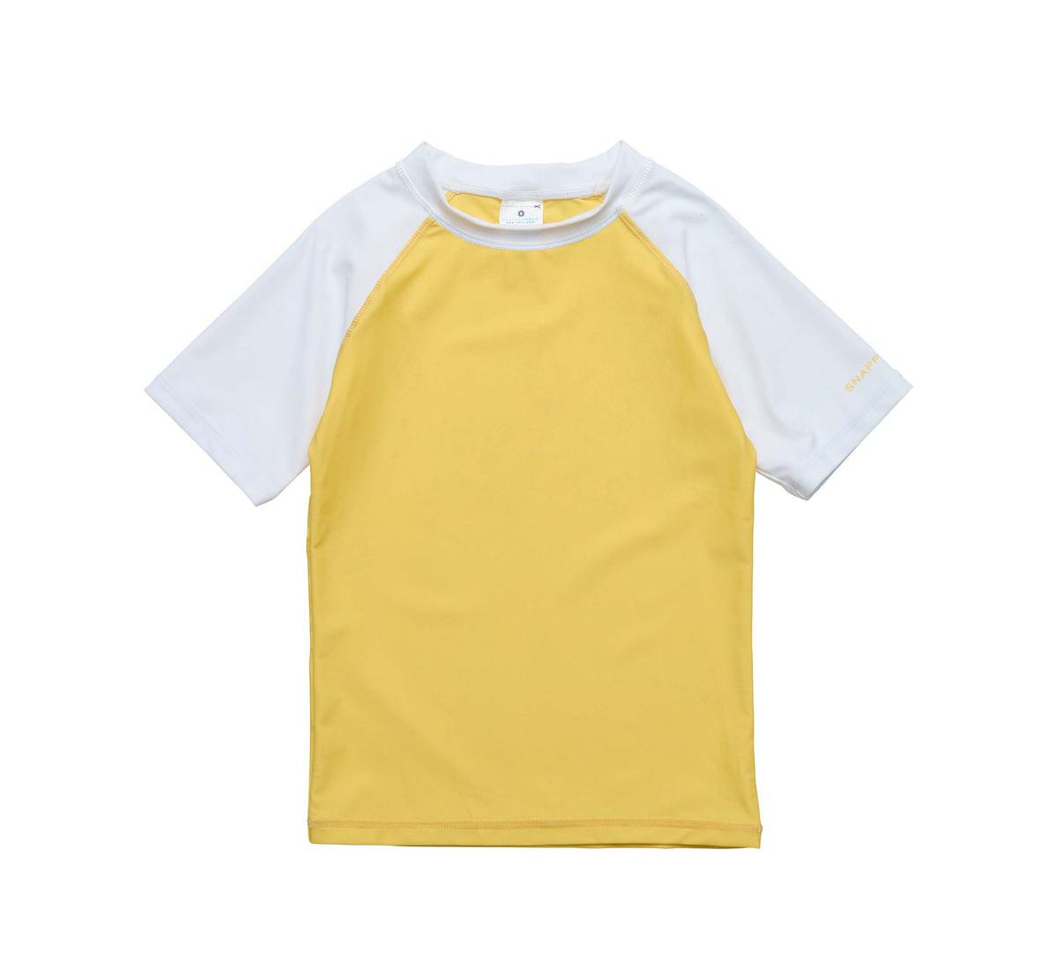 Toddler, Child BoysWhite Sleeve Sustainable Ss Rash Top - Yellow