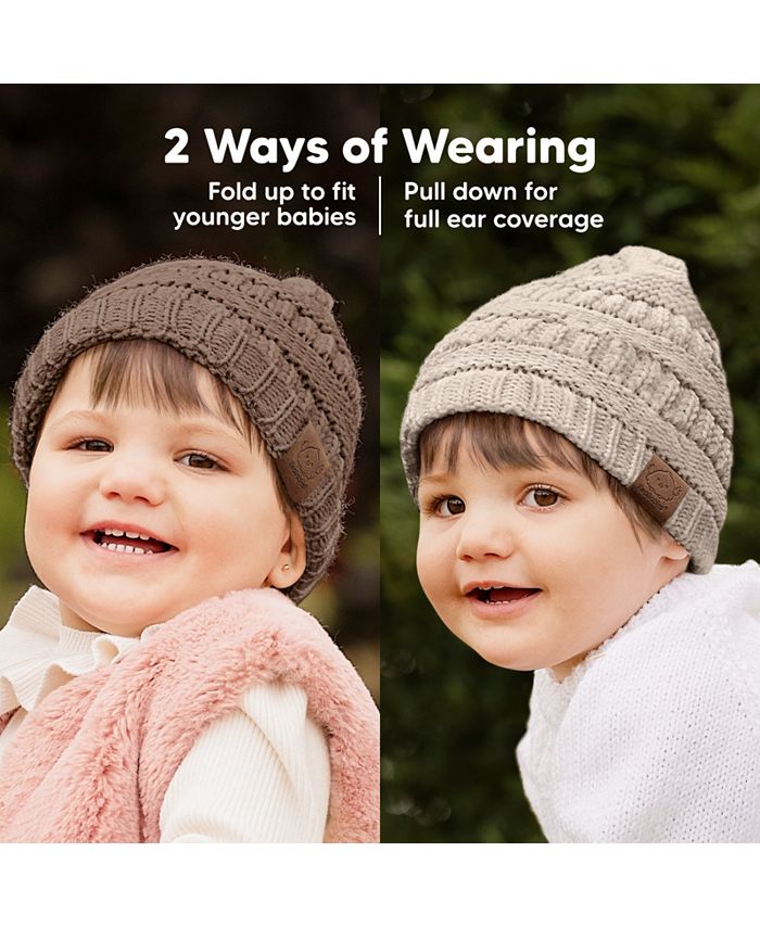 KeaBabies 3pk Warmzy Baby Beanies, 036 months Baby Hats, Baby Winter
