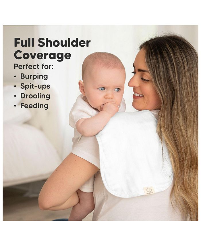 KeaBabies 5pk Softe Muslin Burp Cloths for Baby Girls and Boys, Organic