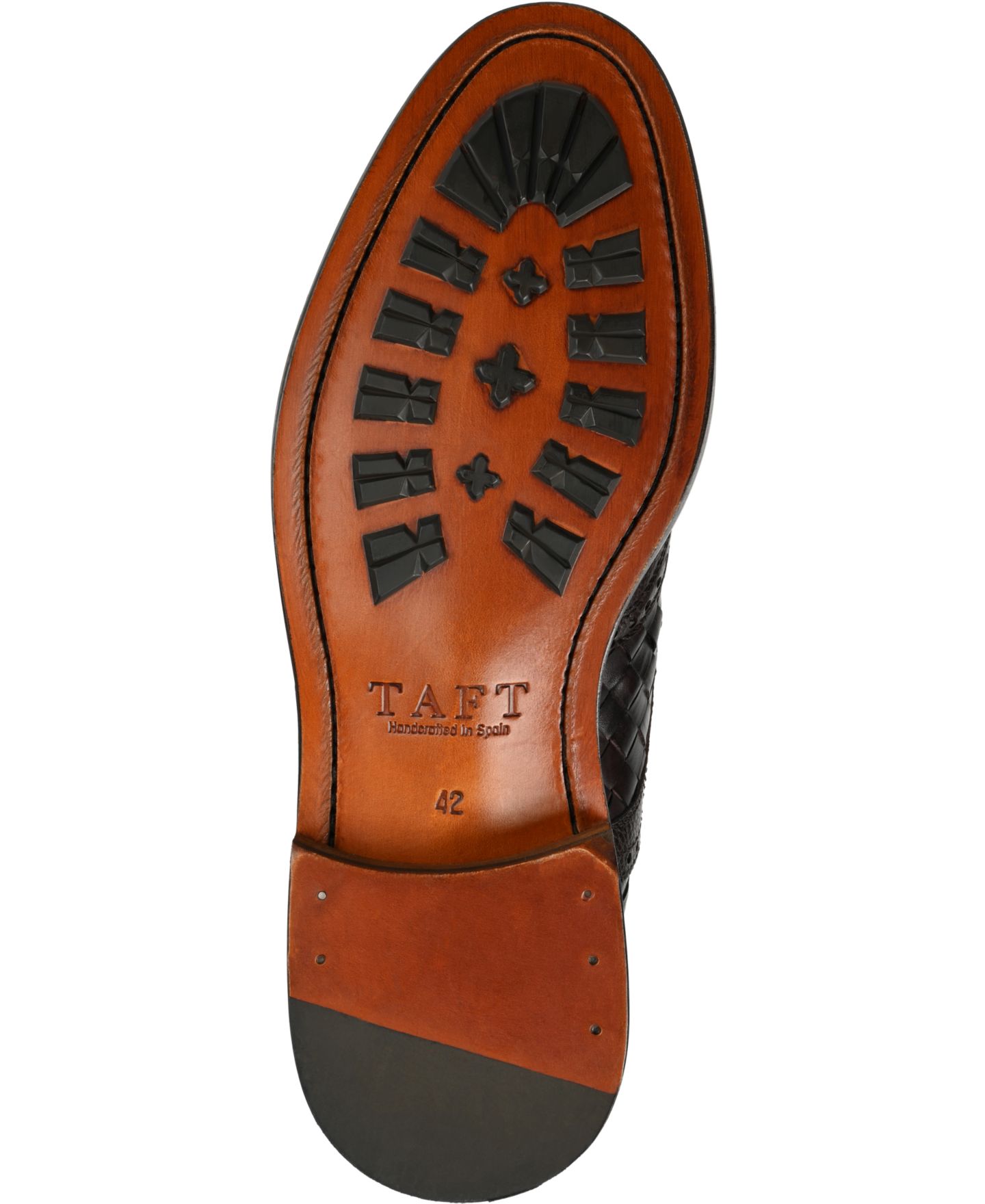 Мужские ботинки Taft Saint Handwoven Leather Wingtip Dress Boots, цвет: Тёмно-коричневый — фото 5