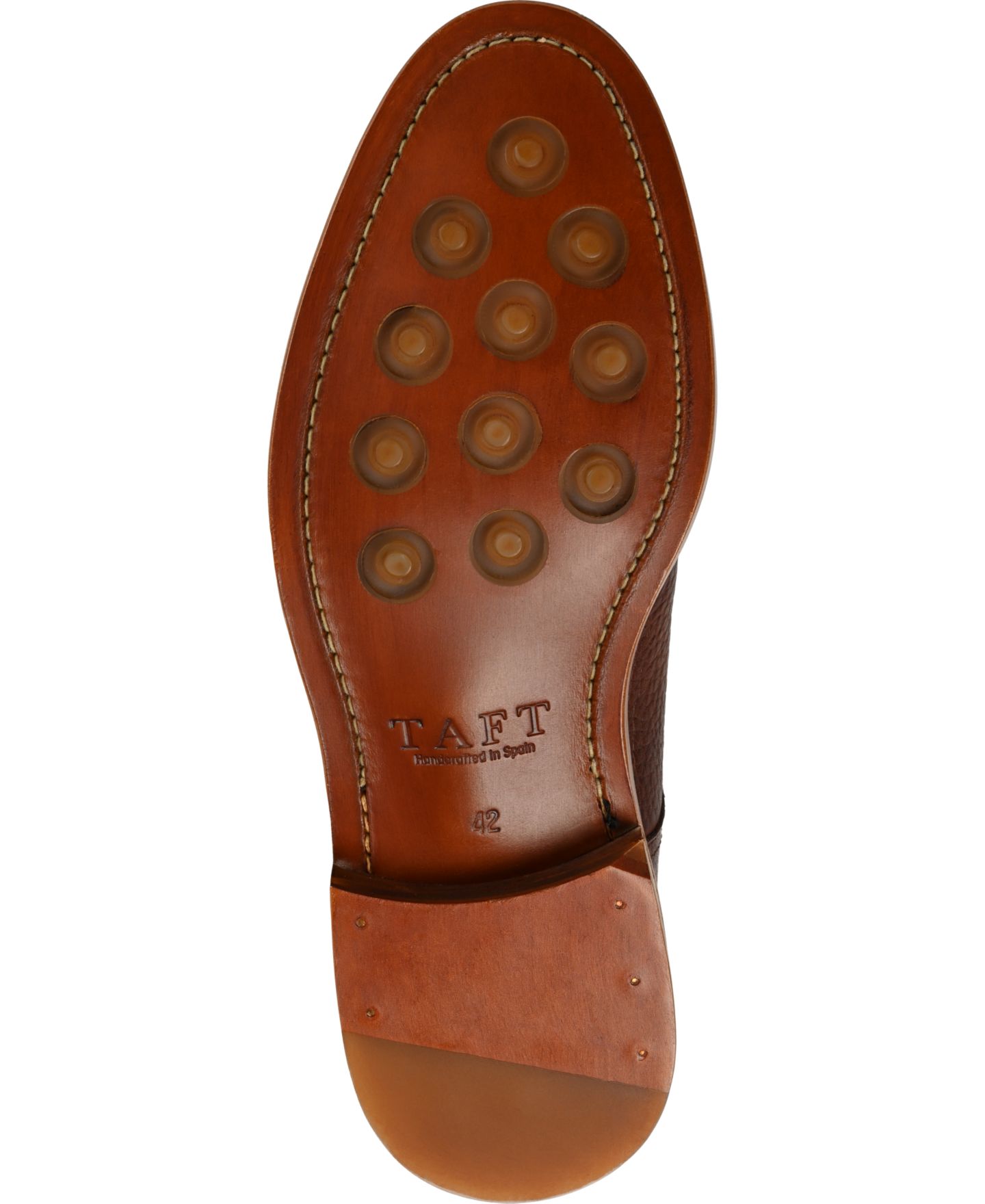 Обувь Taft Men's Rome Full-Grain Leather Cap Toe Dress Shoes, цвет: Коричневый — фото 5