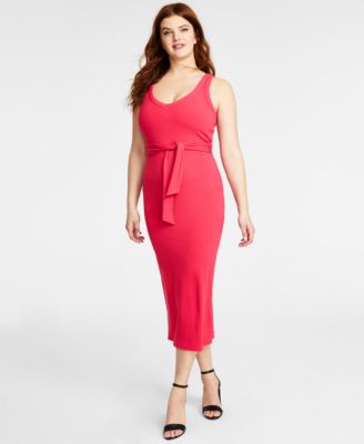 Bar III - Women's Sleeveless V-Neck Midi Dress