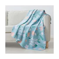 Deals on Infinity Home Spring Printed Fleece Throw 50-in x 60-in