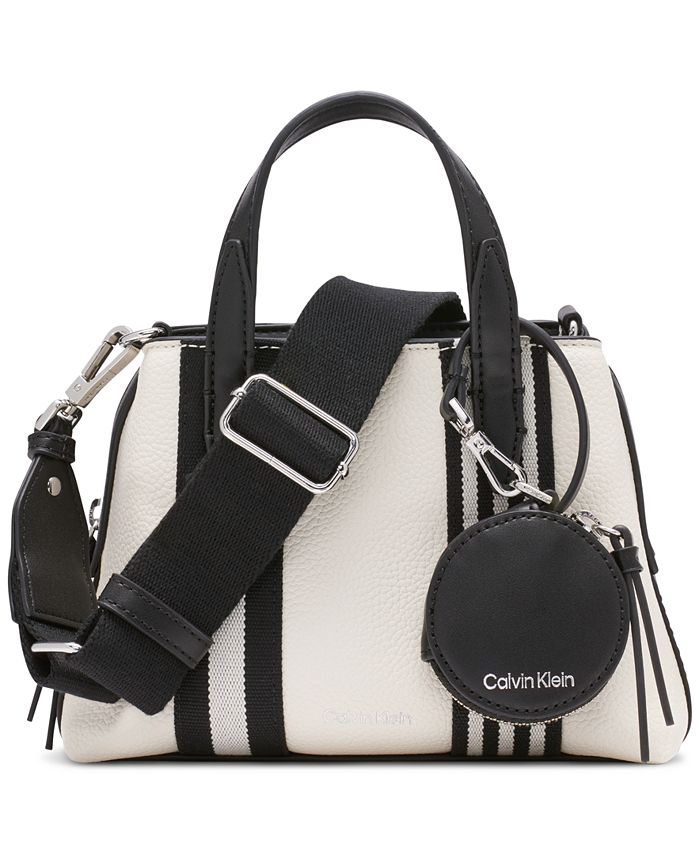 Calvin Klein Millie Triple Compartment Striped Crossbody with Coin Pouch -  Macy's