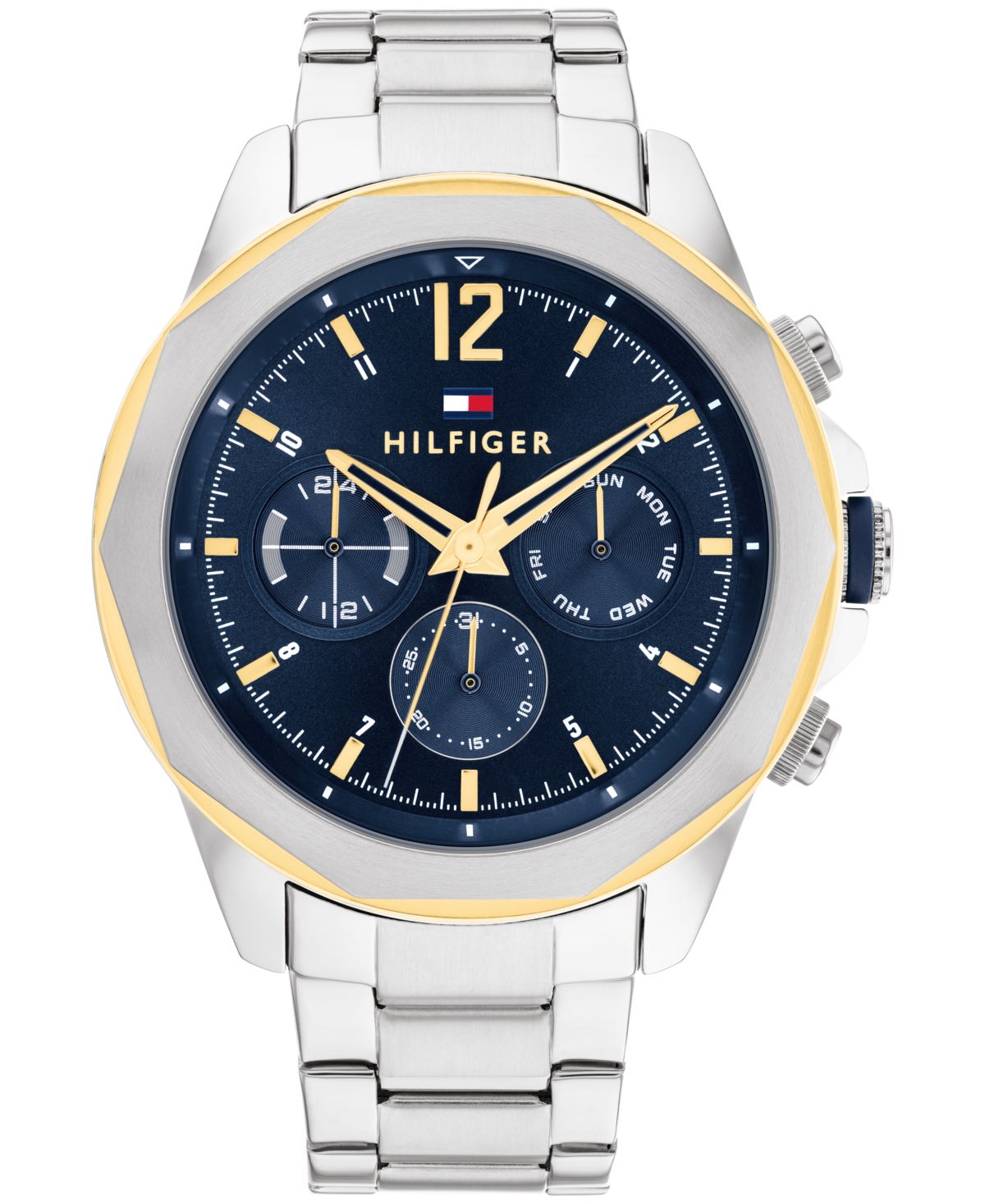Tommy Hilfiger Men's Multifunction Silver-tone Stainless Steel Bracelet Watch 46mm