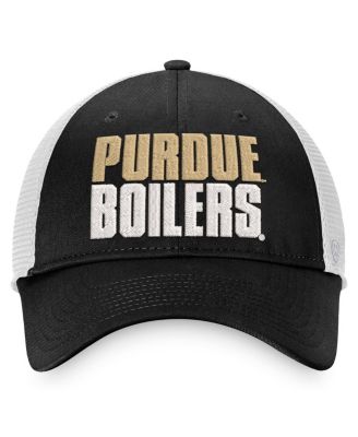 Men's Black, White Purdue Boilermakers Stockpile Trucker Snapback Hat