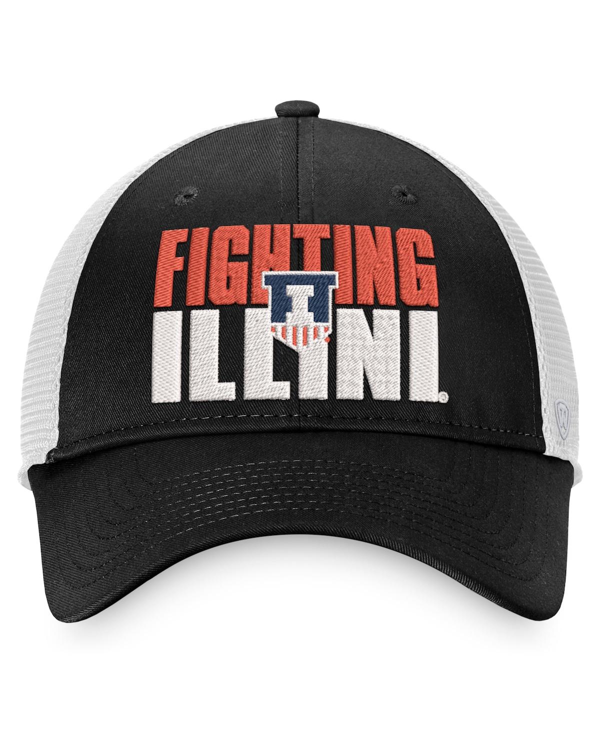Men's Top of the World White Illinois Fighting Illini Stockpile Trucker Snapback Hat - White